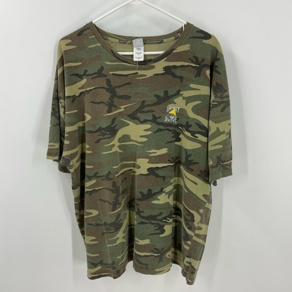 The salty dog Café camo print unisex cotton unisex T-shirt